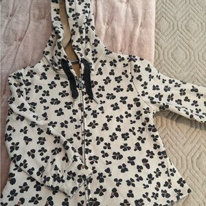 Mayoral Kids' Hoodie with Black and Brown Floral Pattern